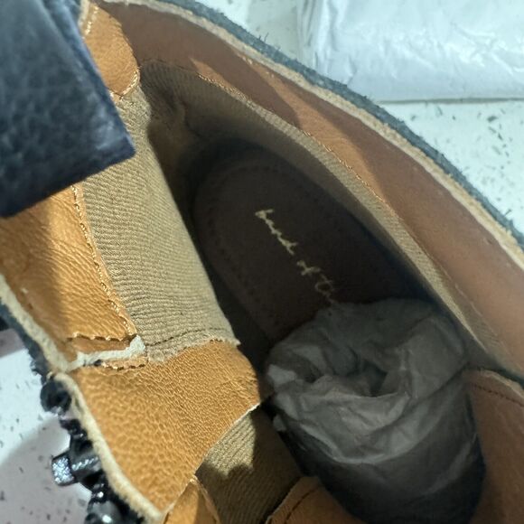 Band Of The Free Leather Moto Style Triple Strap Boots Size 10 - Picture 6 of 6